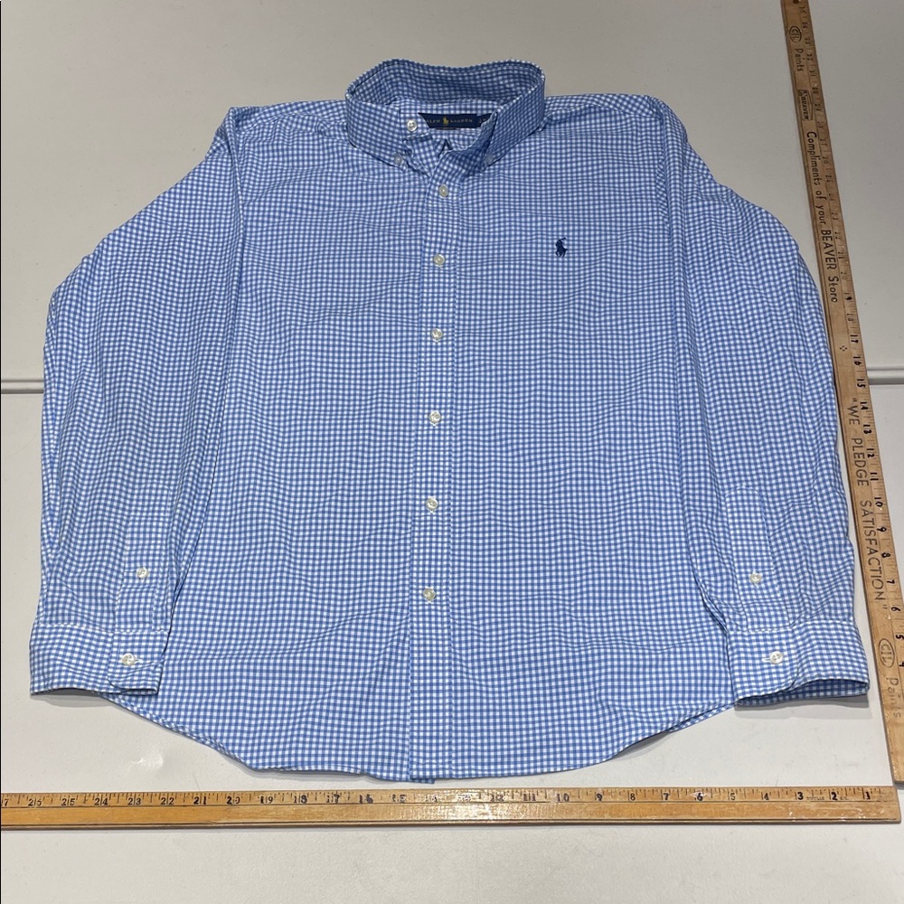 Ralph Lauren Blue Gingham Men's Shirt